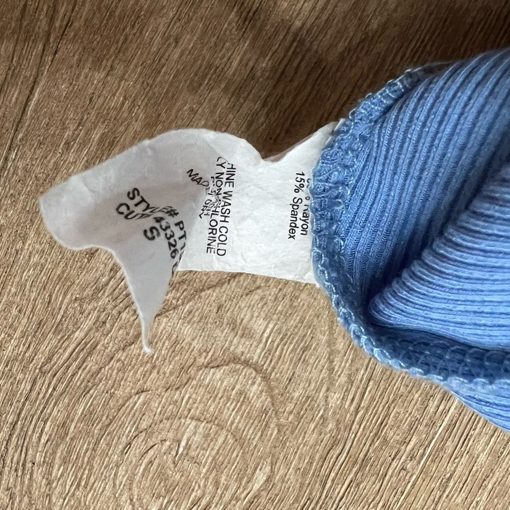 Blue Sky Ribbed Tank Top in Light Blue - Picture 5 of 5
